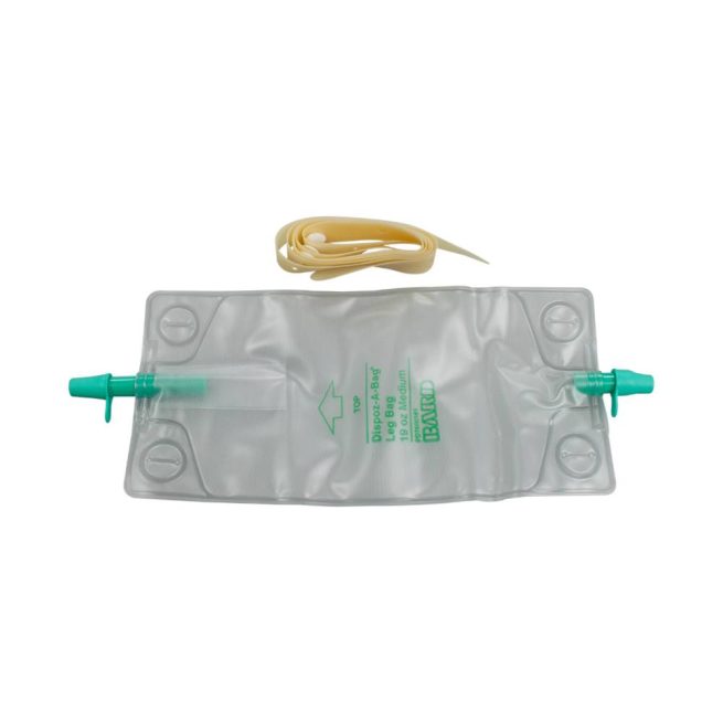 BARDIA Urinary Leg Bag With Rubber Cap