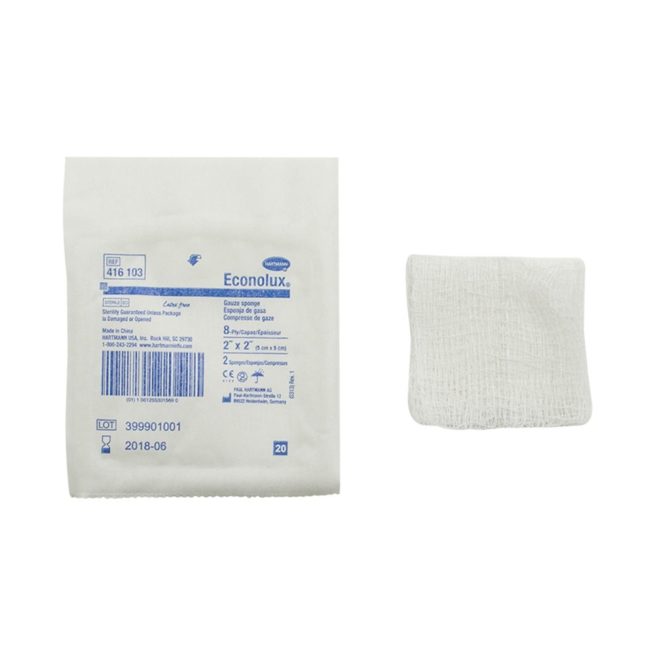 Econolux Latex-Free Gauze Sponges, Sterile