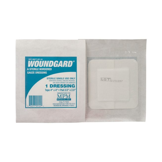 WoundGard Bordered Gauze Dressing, Sterile