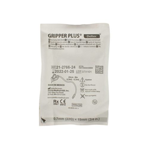 Deltec GRIPPER PLUS Safety Needles Non Y-Site