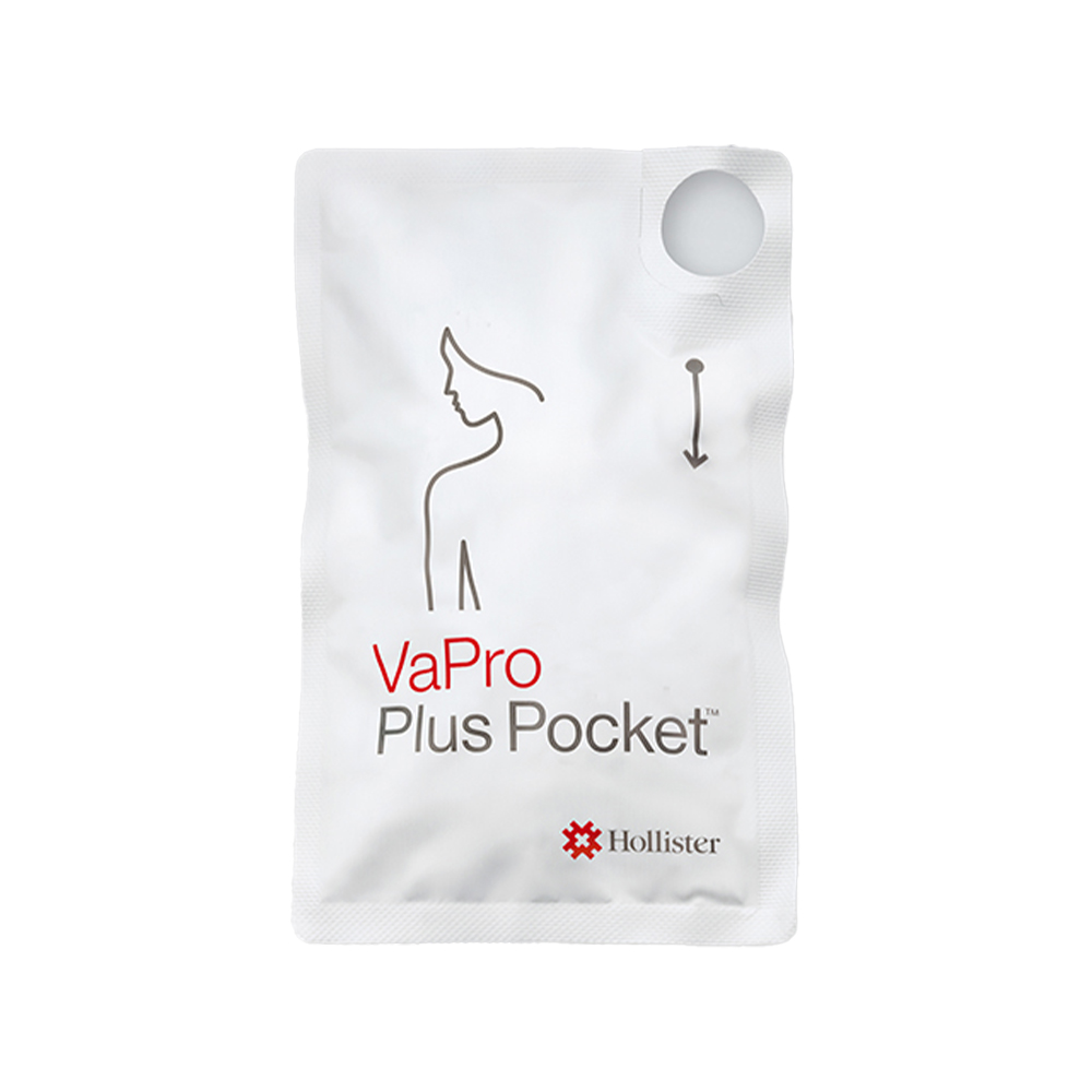 VaPro Plus Pocket Intermittent Catheter 8" With Integrated Collection Bag
