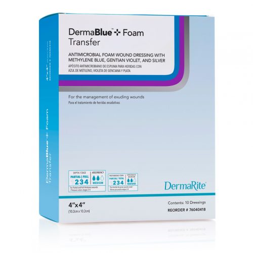 DermaBlue Plus Antimicrobial Foam Transfer Dressing